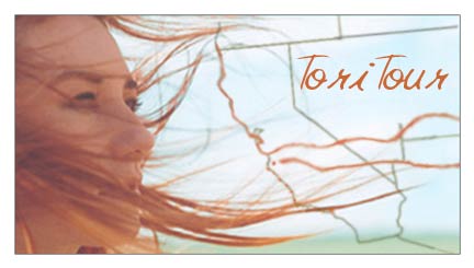 Photo of Tori looking off into the distance, facing a map of the southwestern states